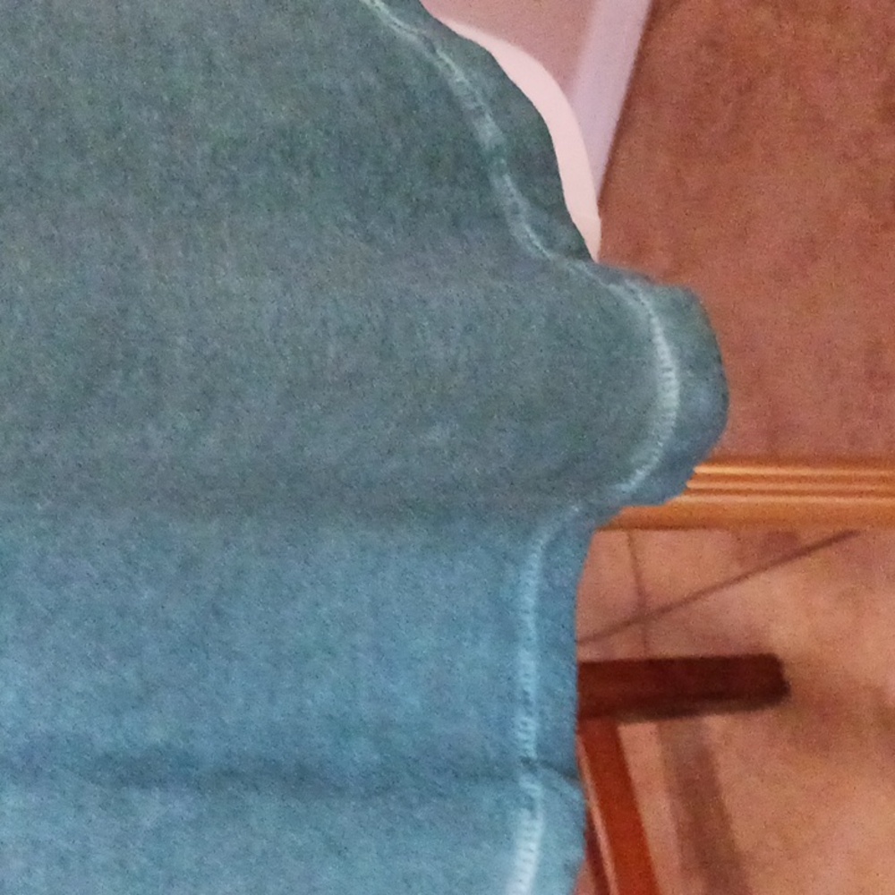 American Eagle- Teal Long Sleeve V-Neck Top - Picture 6 of 10